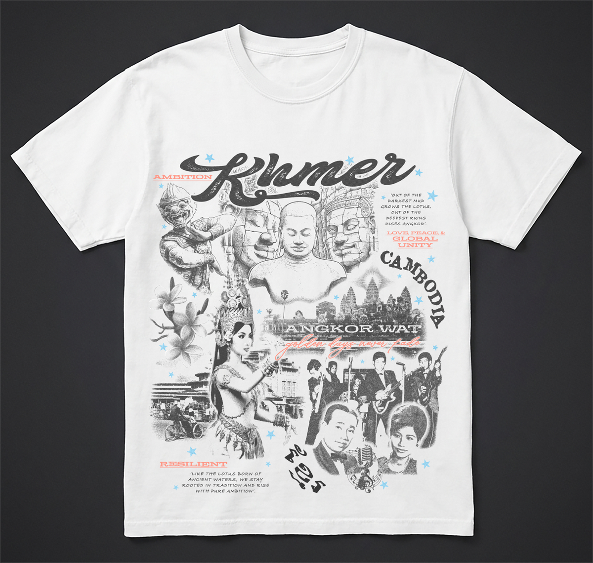 KHMER HERITAGE WHITE T-SHIRT