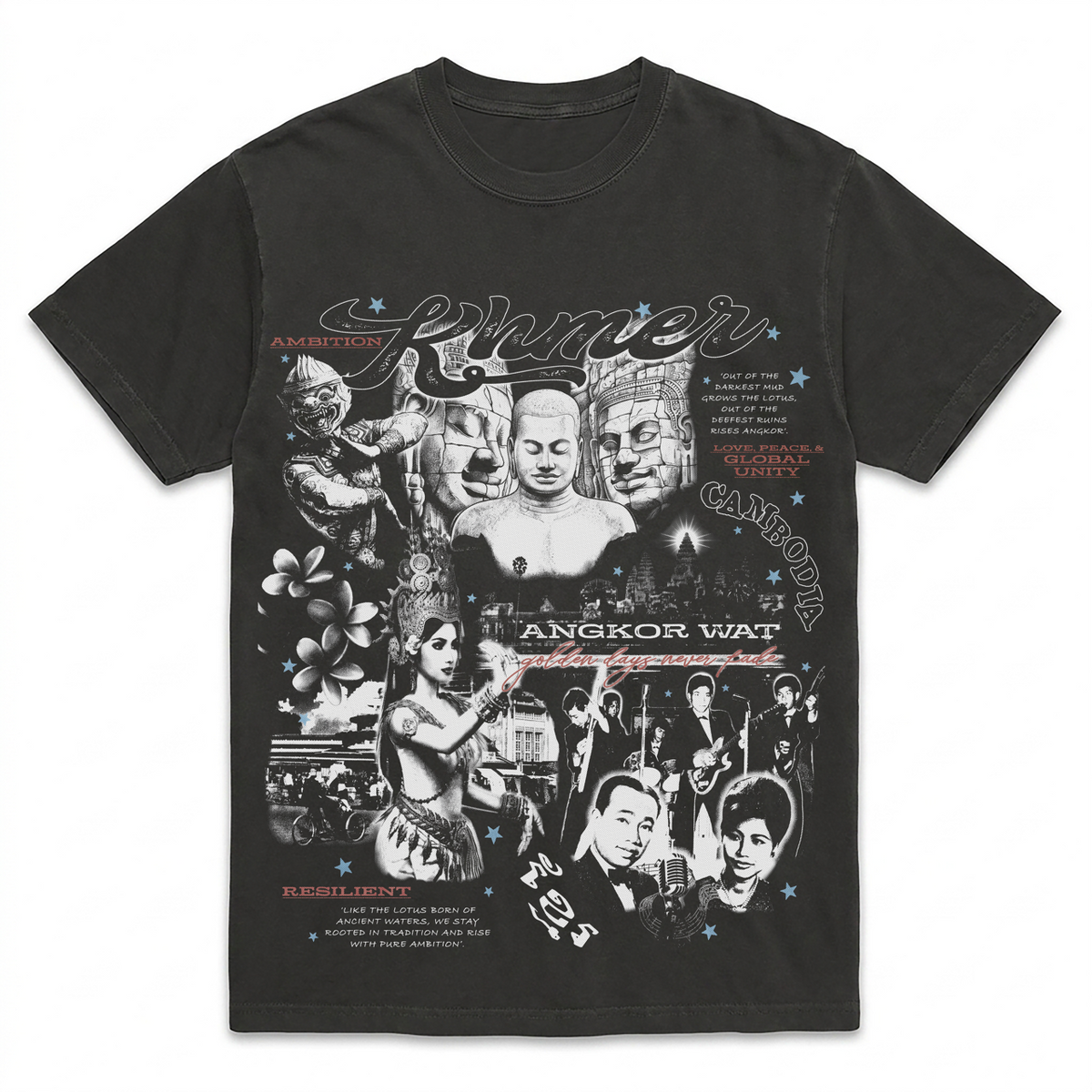 KHMER HERITAGE BLACK T-SHIRT
