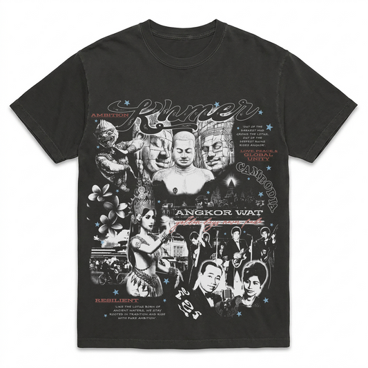 KHMER HERITAGE BLACK T-SHIRT