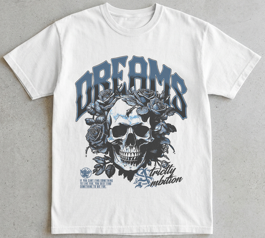DREAMS SKULL WHITE T SHIRT